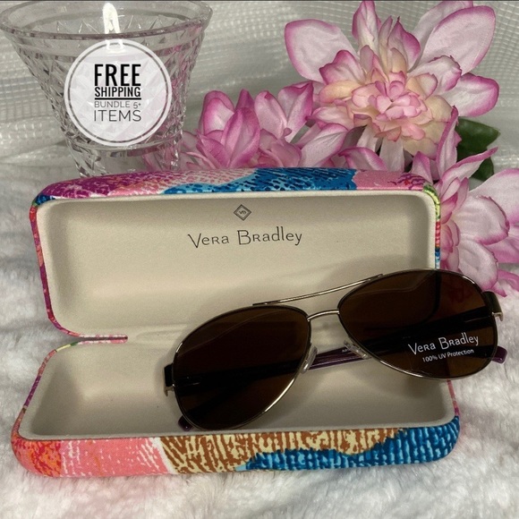 Vera Bradley Accessories - Vera Bradley 100% UV Aviator Sunglasses - NWT